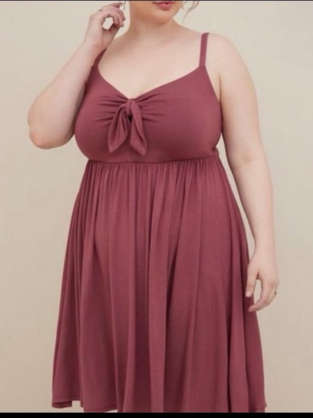 torrid 3X LIKE NEW Burgundy Tie-Front SUPER SOFT COLLECTION sundress